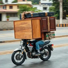 motociclista banquinhos