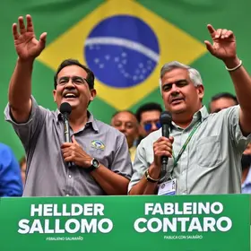 Helder Salomão e Fabiano Contarato pré-campanhas