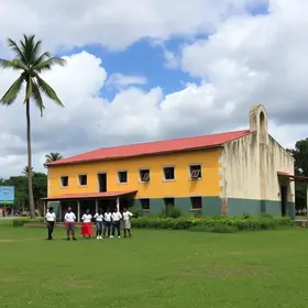 obras da escola quilombola de nova vista