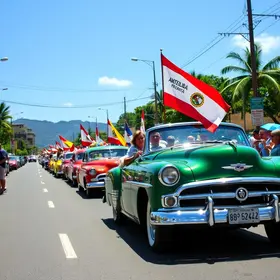 Carros clássicos, música e tradição no desfile de 7 de Setembro